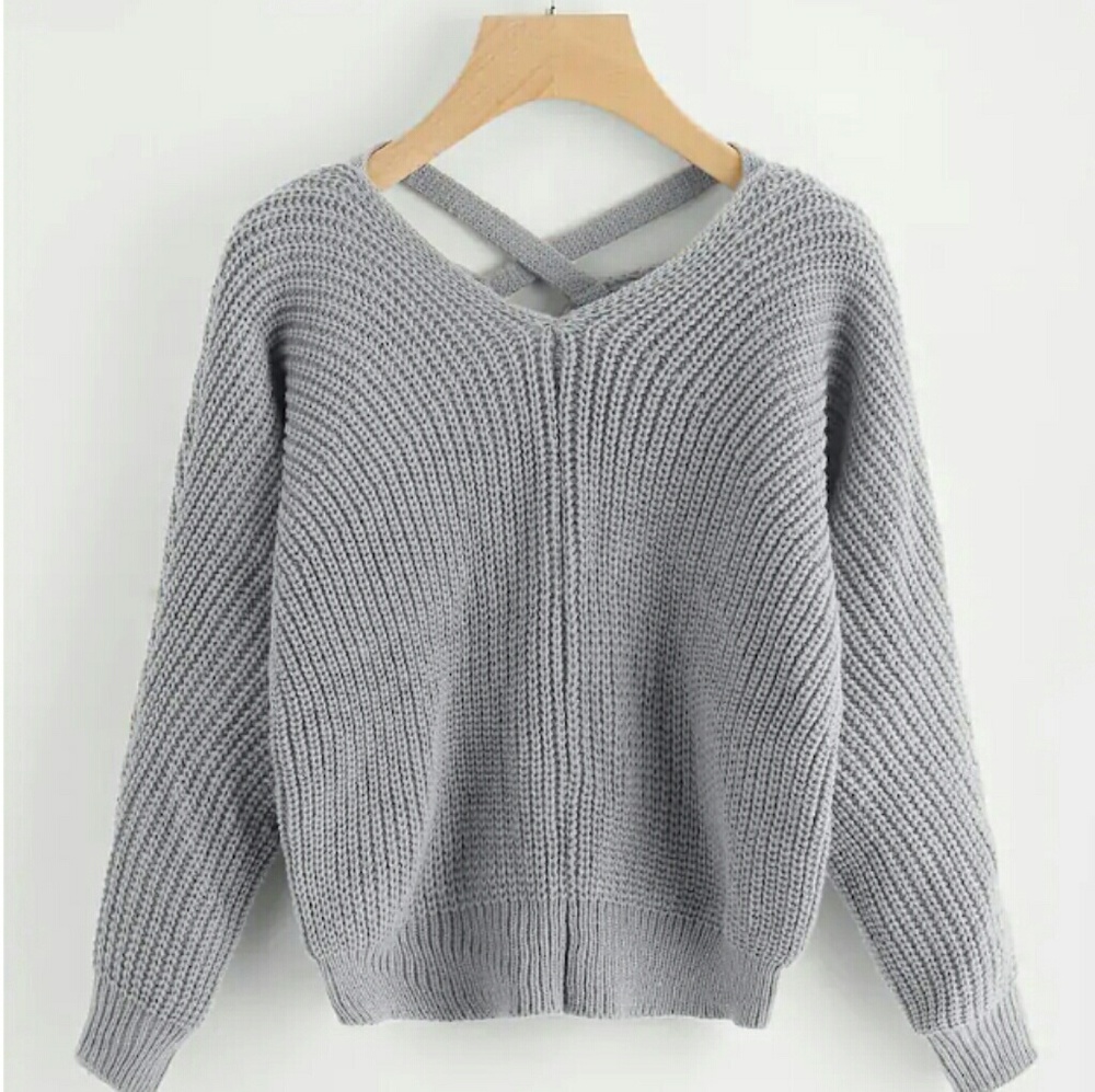 💕Criss Cross V-neck Sweater💕